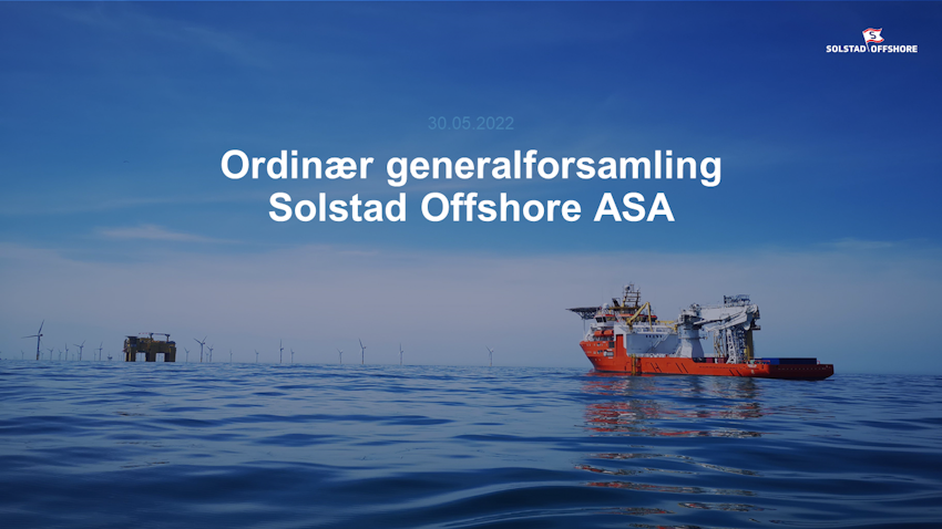 Welcome to Solstad Offshore ASA